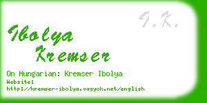 ibolya kremser business card